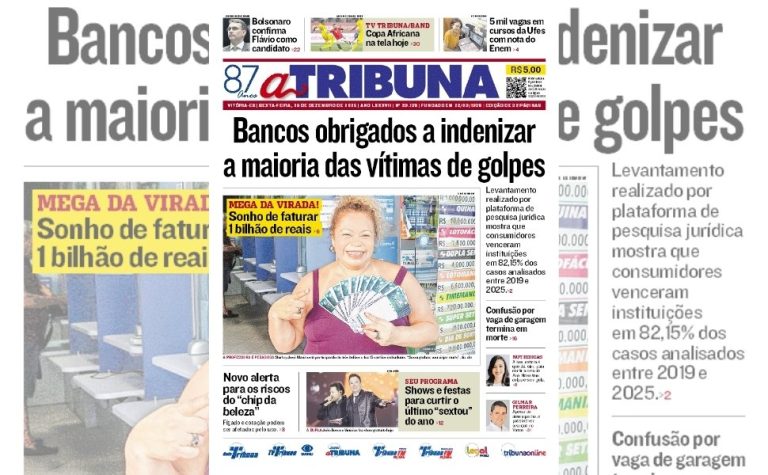 Confira os destaques do jornal A Tribuna desta sexta-feira