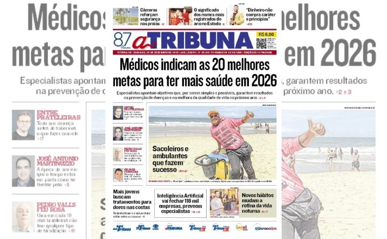 Confira os destaques do jornal A Tribuna deste domingo
