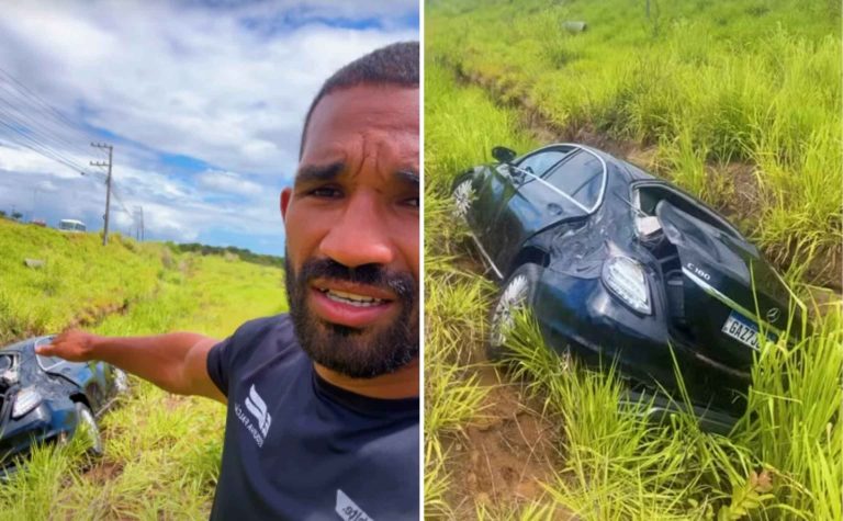 Esquiva Falcão, boxeador capixaba, sofre acidente na Rodovia do Sol: ‘Livramento’
