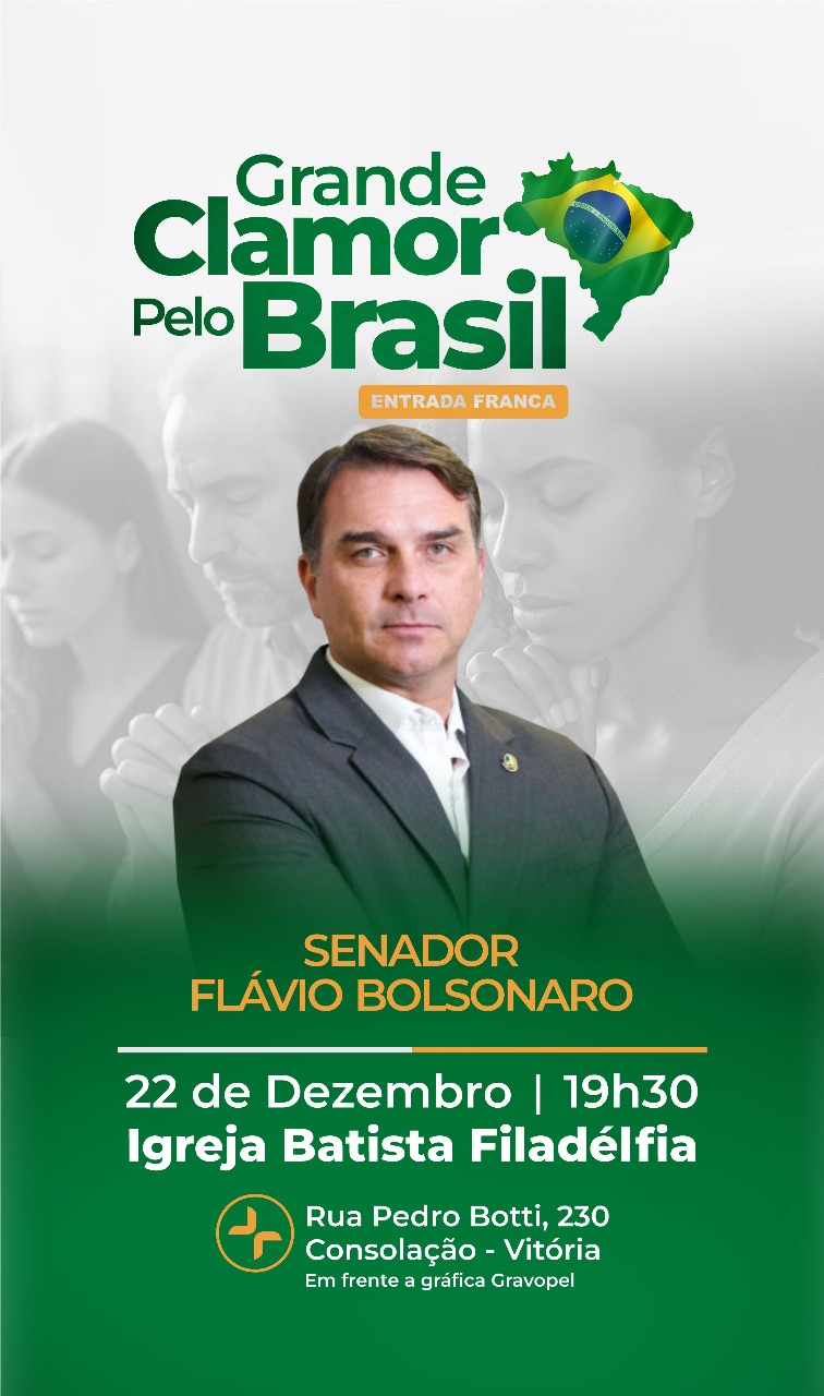 Flávio Bolsonaro terá agenda em Vitória