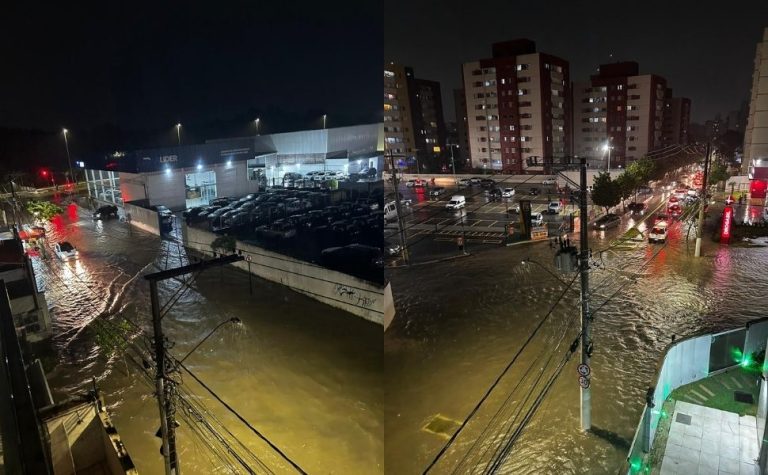 Fortes chuvas provocam alagamentos em Vitória