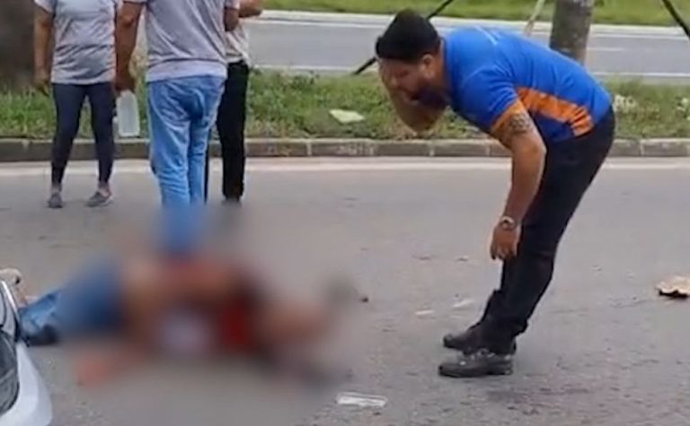 Idoso é atropelado e motociclista foge do local em Cariacica