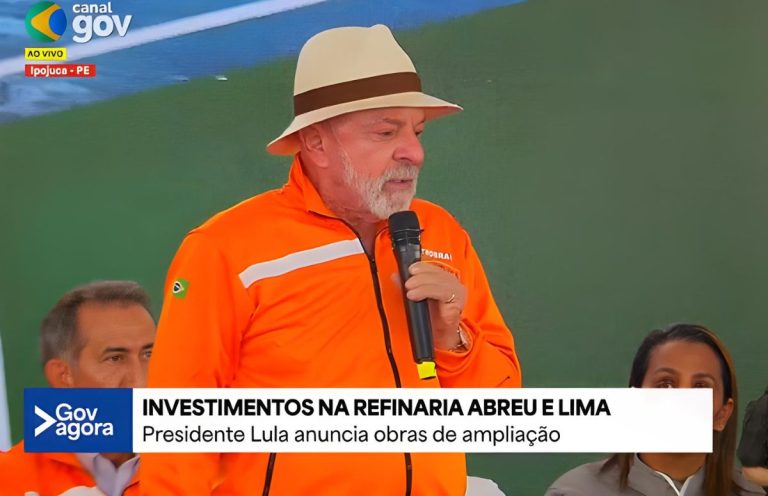 Lula volta à Refinaria Abreu e Lima e diz que expansão da obra é orgulho do Brasil