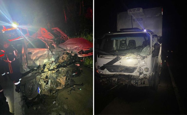 Motorista morre em acidente envolvendo carro e caminhão em Marechal Floriano