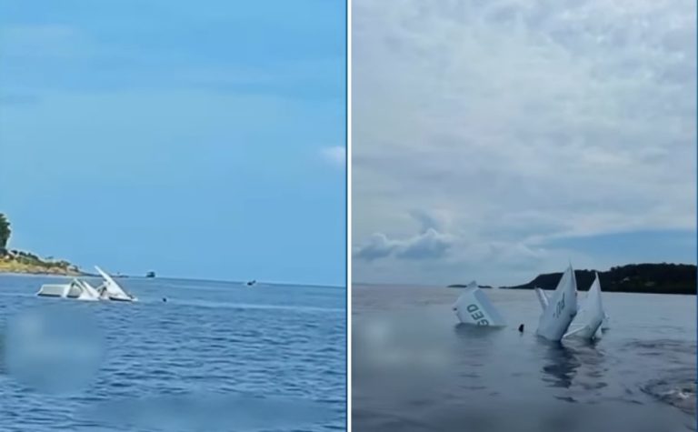 Avião de pequeno porte cai no rio Negro e fere 2 em Iranduba, no Amazonas