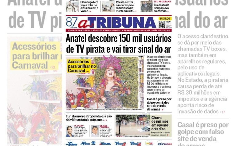 Confira os destaques do jornal A Tribuna desta quarta-feira