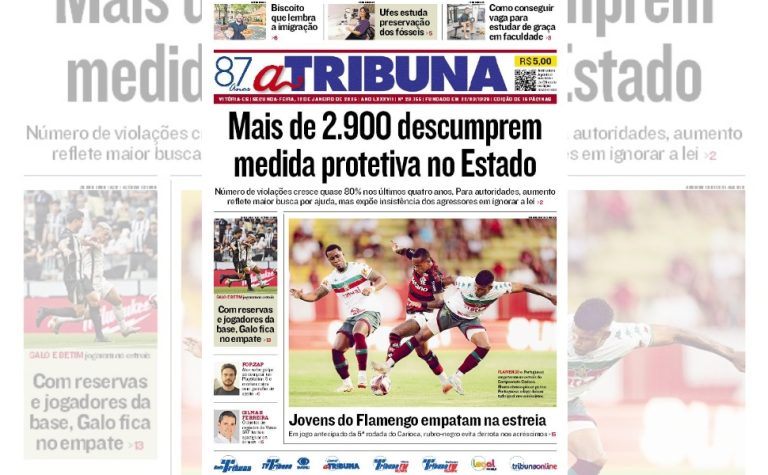 Confira os destaques do jornal A Tribuna desta segunda