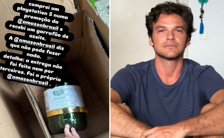 Emílio Dantas relata golpe após receber azeite em vez de PlayStation da Amazon