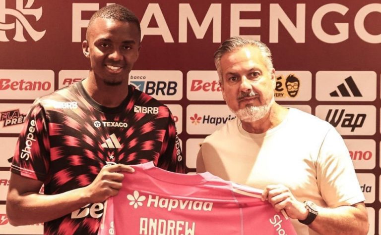 Goleiro Andrew é apresentado e diz que “realiza sonho” ao chegar ao Flamengo