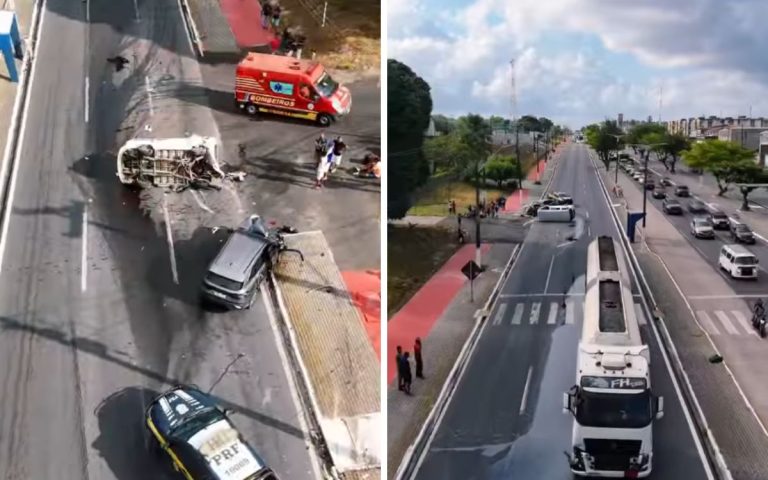 Grave acidente na BR-101 deixa feridos e interdita rodovia em Abreu e Lima