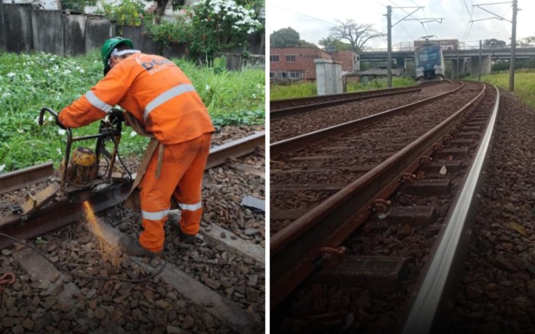 Metrô do Recife suspende operação aos domingos para substituir trilhos