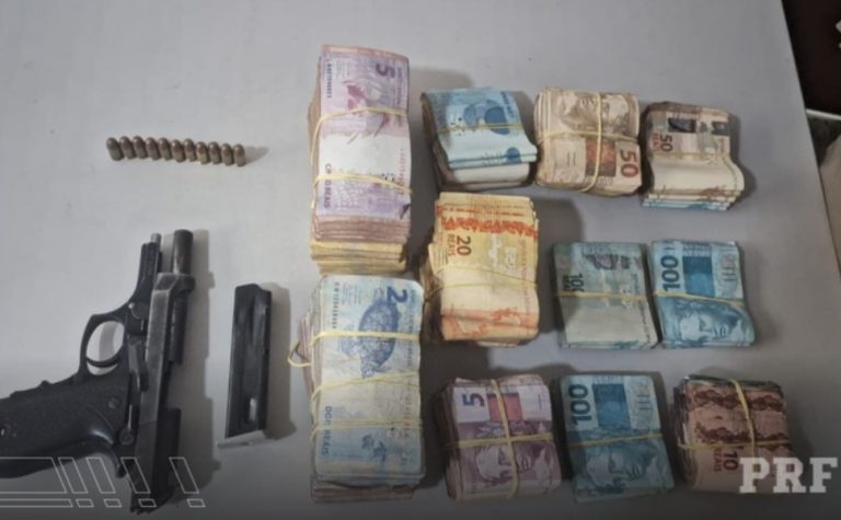 Homem é preso na BR-101 com arma e R$ 40 mil em dinheiro