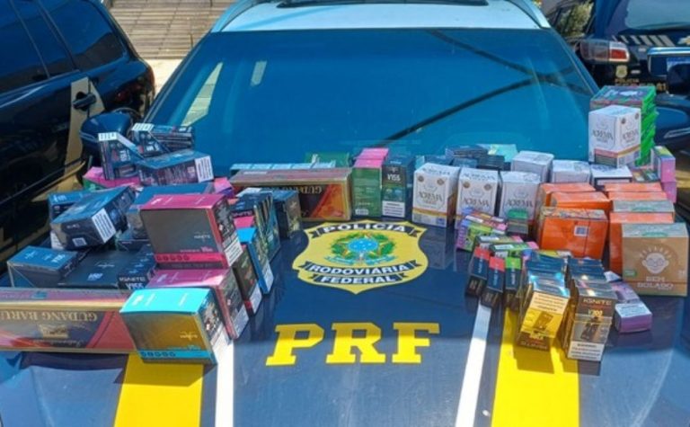 PRF apreende cigarros contrabandeados e cigarros eletrônicos em Guarapari