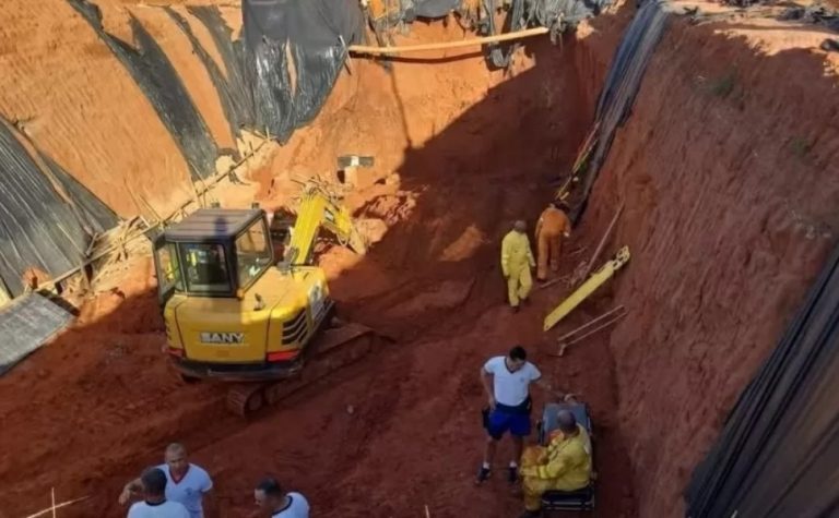 Quatro trabalhadores morrem soterrados em obra de frigorífico em SP