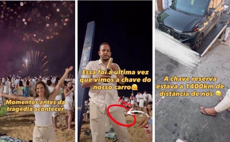 Réveillon vira dor de cabeça após casal perder chave do carro em praia de Vitória