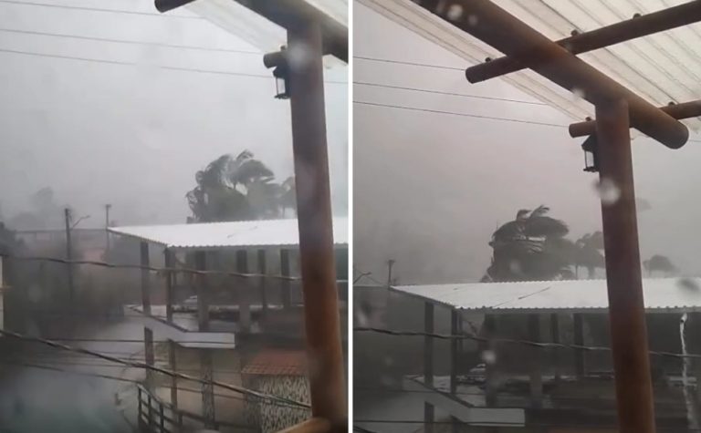 Chuva de granizo surpreende moradores na região Serrana do Espírito Santo