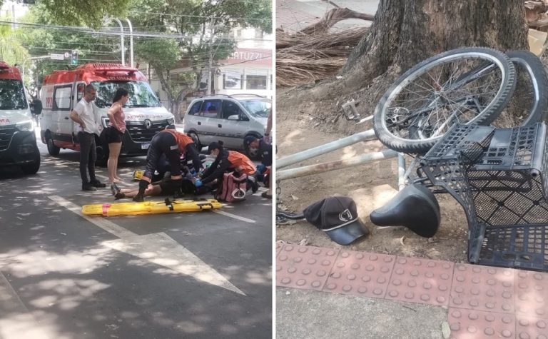 Ciclista é atropelado por moto em avenida na Praia do Canto, em Vitória