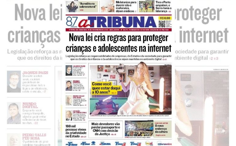 Confira os destaques do jornal A Tribuna desta domingo
