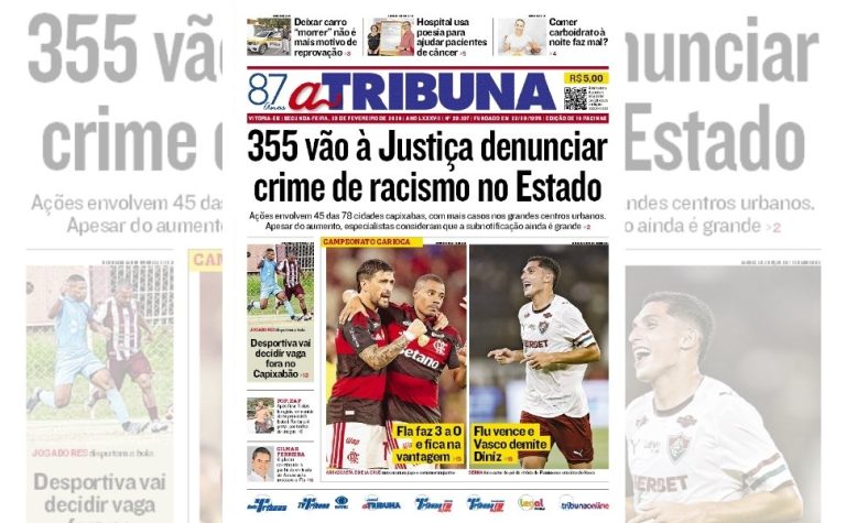 Confira os destaques do jornal A Tribuna desta segunda-feira