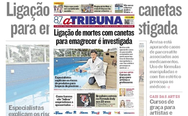 Confira os destaques do jornal A Tribuna desta terça-feira