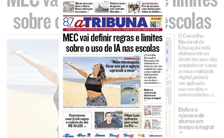 Confira os destaques do jornal A Tribuna deste sábado