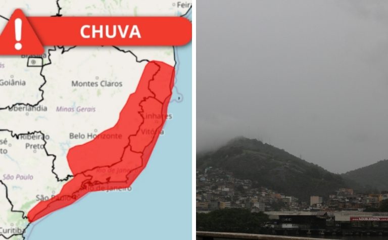 ES em alerta vermelho para fortes chuvas
