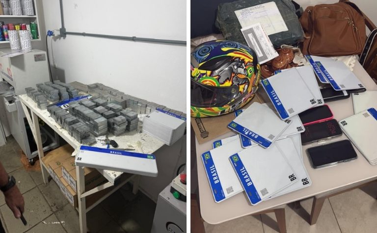 Esquema de placas falsas usadas em crimes é alvo de operação na Serra