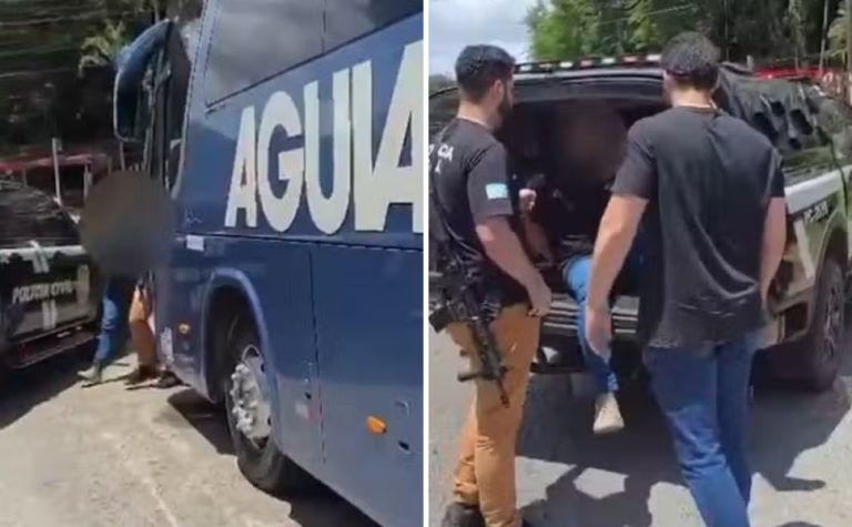 Foragido da Justiça por extorsão, pistolagem e sequestro é preso em ônibus no ES