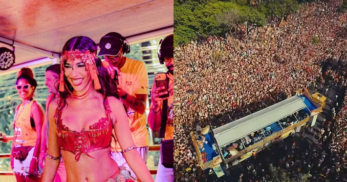 Marina Sena arrasta multidão em 1º bloco no carnaval de Belo Horizonte