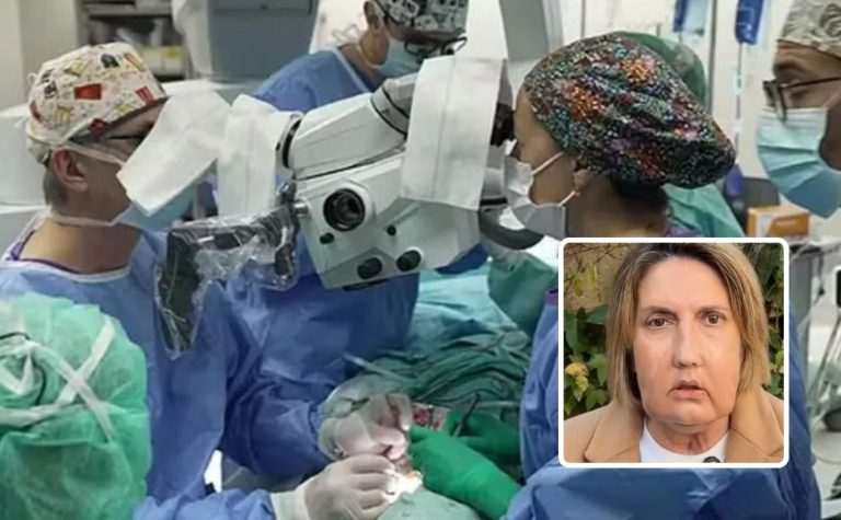 Mulher doa rosto para transplante antes de morrer