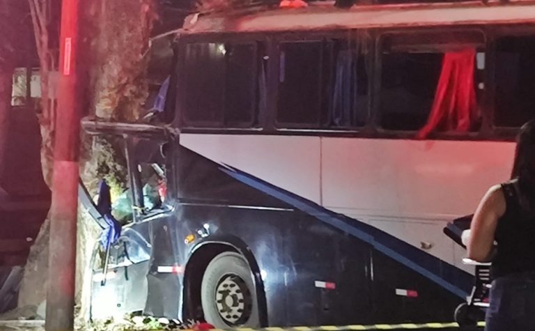 Motorista morre após ônibus colidir com árvore na BR-262 em Marechal Floriano