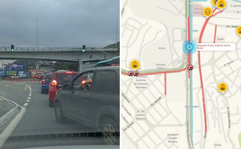 Travessia de carros alegóricos complica trânsito nos acessos para Vitória