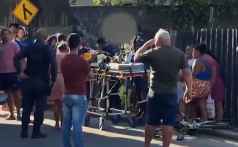 Três crianças são atropeladas por motociclista em Viana