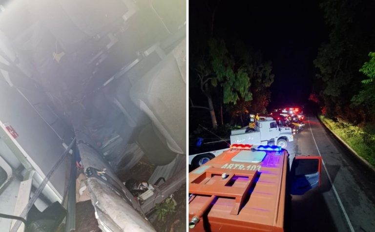 Três pessoas morrem após ônibus cair de ribanceira em Santa Catarina