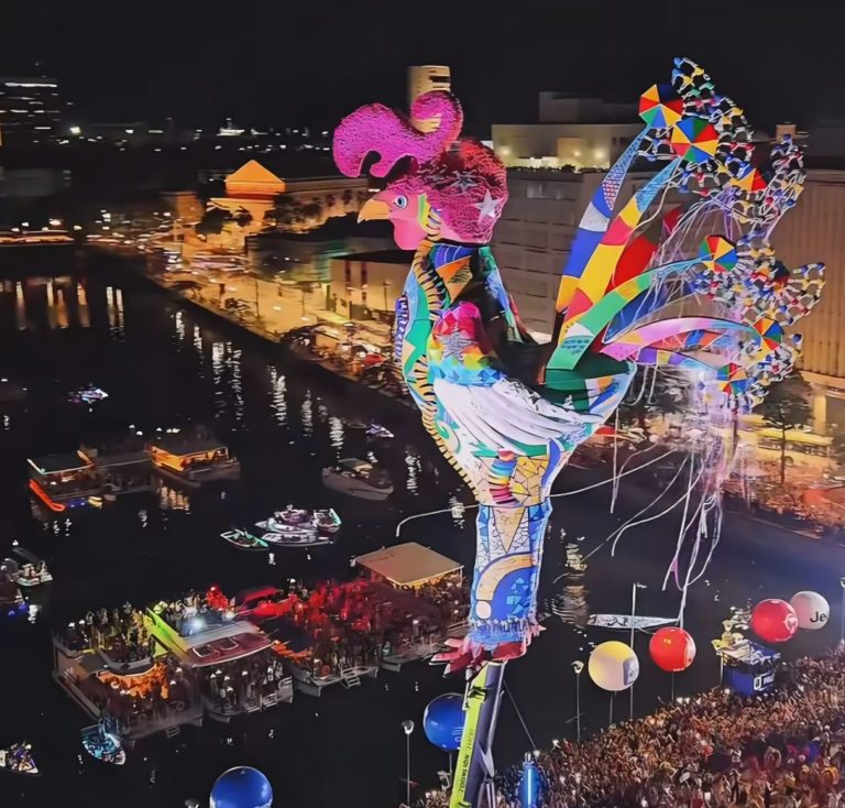 VÍDEO: Galo Gigante já está de pé, reinando no Carnaval do Recife