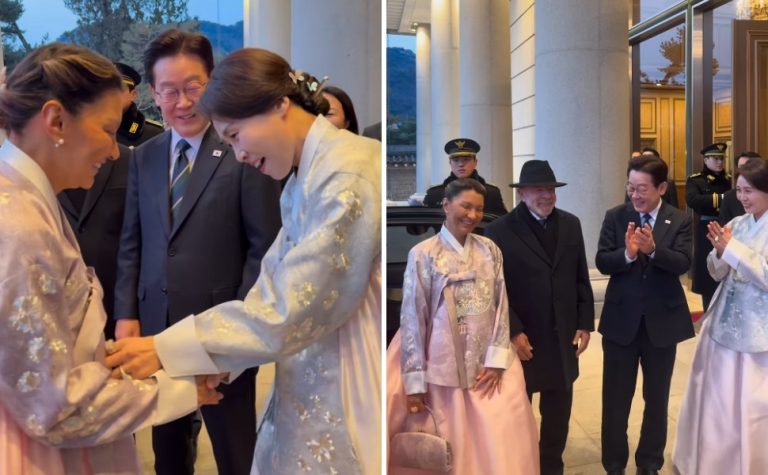 VÍDEO | Janja usa traje tradicional da Coreia do Sul em banquete