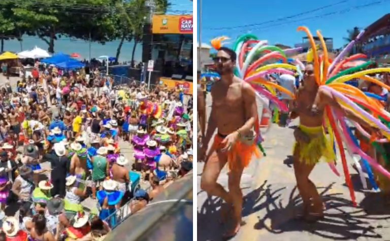 VÍDEOS | Banho de Mar à Fantasia e outros blocos divertem foliões em Manguinhos