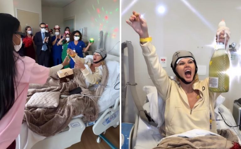 Val Marchiori faz última quimioterapia e celebra: ‘gratidão a Deus’