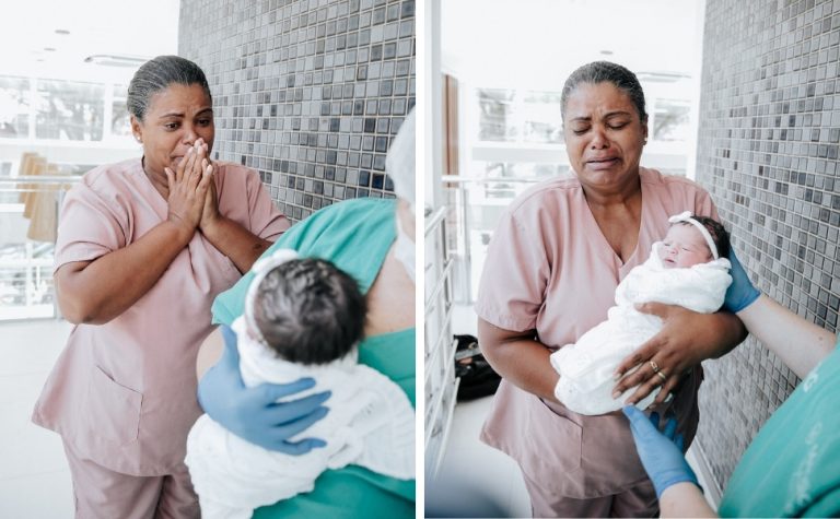 Vídeo de avó chorando ao conhecer neta recém nascida em Vila Velha emociona web