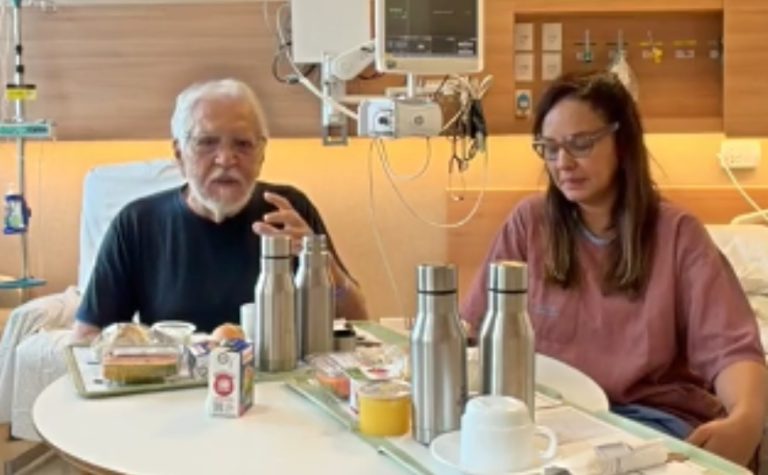Carlos Alberto de Nóbrega revela que está internado em um hospital em SP