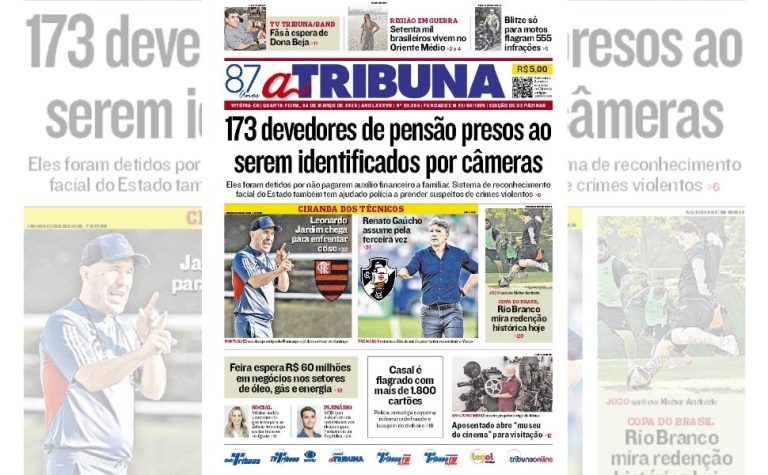 Confira os destaques do jornal A Tribuna desta quarta-feira