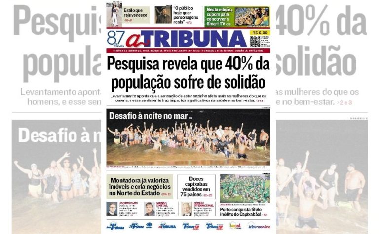 Confira os destaques do jornal A Tribuna deste domingo