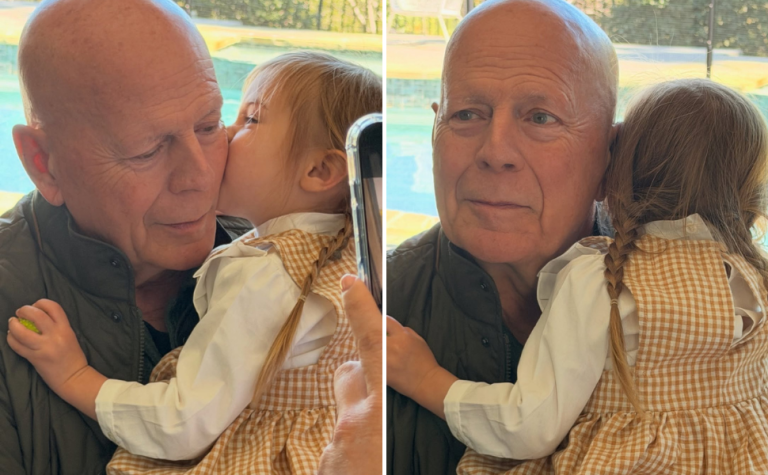 Demi Moore publica fotos de Bruce Willis com a neta em aniversário de 71 anos