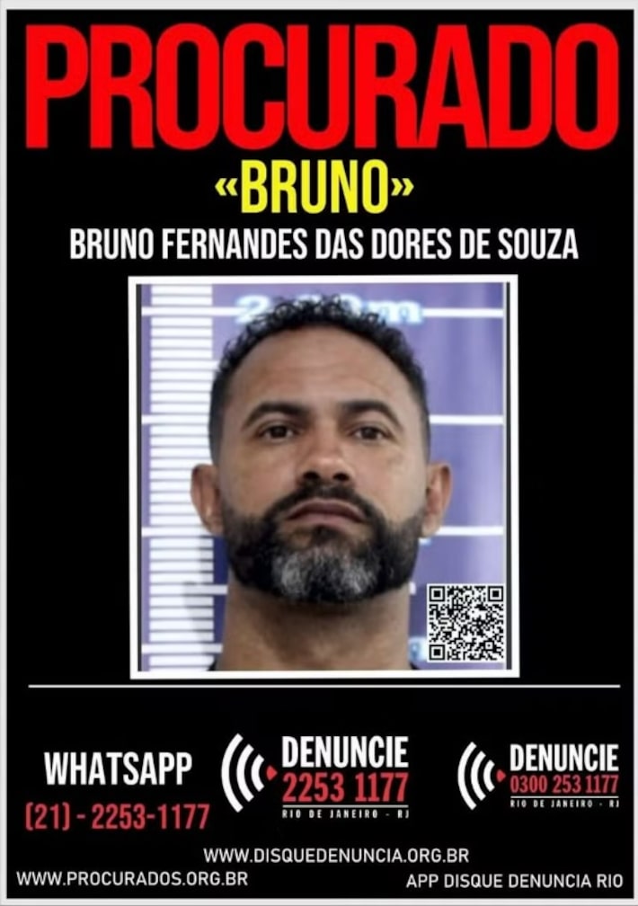 MP volta a pedir prisão em regime fechado para o goleiro Bruno, foragido há 20 dias