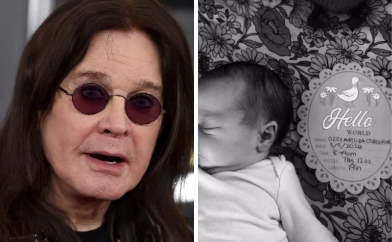 Ozzy Osbourne é homenageado em nome de neta