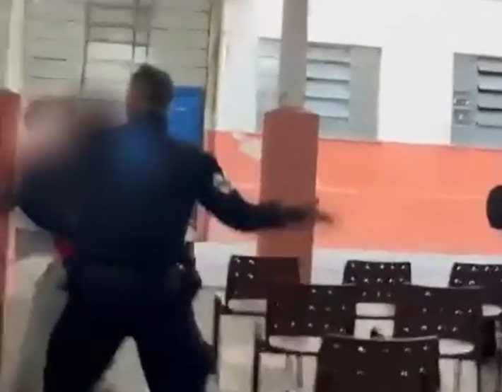 Vídeo: PM agride estudantes dentro de escola estadual na zona sul do Rio de Janeiro