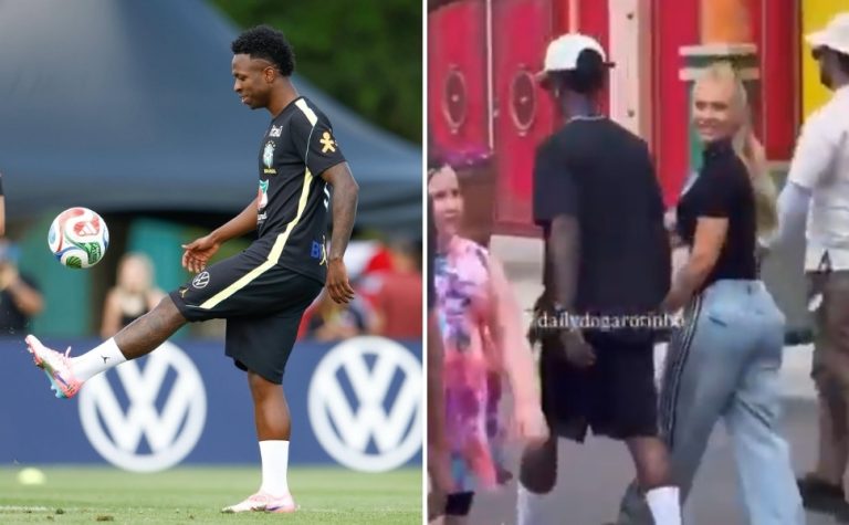 Vini Jr. desfalca treino da seleção brasileira após folga na Disney com Virginia