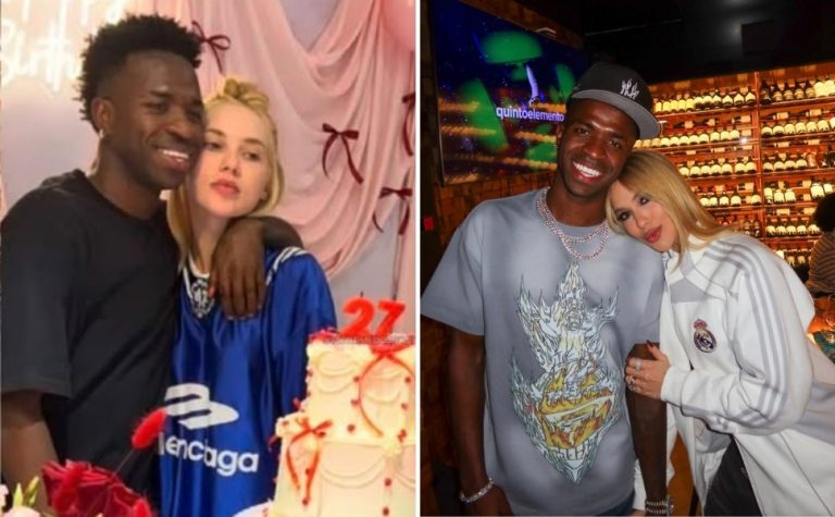 Cara fechada de Virginia em festa surpresa reforça rumor de crise com Vini Jr.
