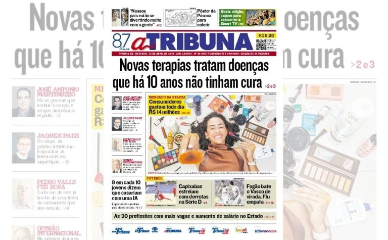 Confira os destaques do jornal A Tribuna deste domingo