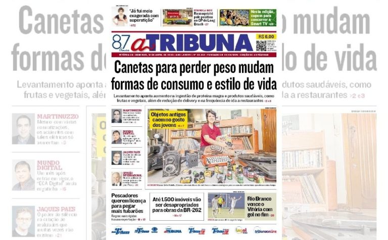Confira os destaques do jornal A Tribuna deste domingo